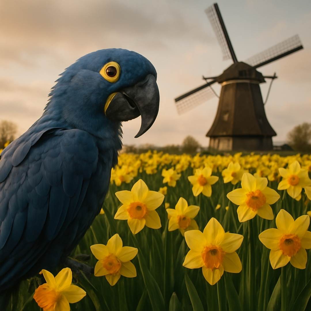 Percy in the Netherlands - Contiki Tour 1980s