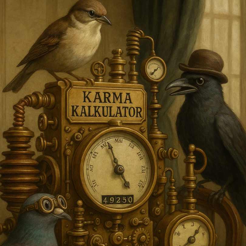 Percy's great grandfather at the KarmaKalkulator