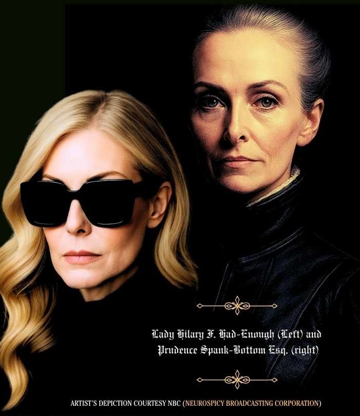 Lady Hilary F. Had-Enough and Prudence Spank-Bottom ESQ