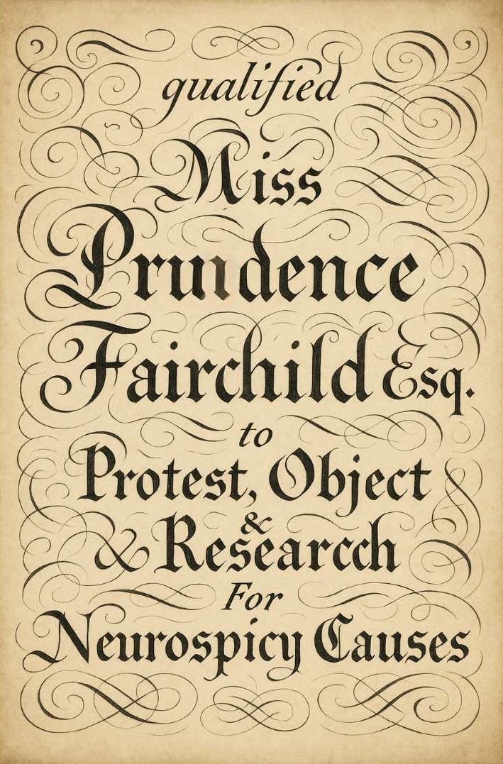 Prudence Spank-Bottom - Neurospicy Law School qualification