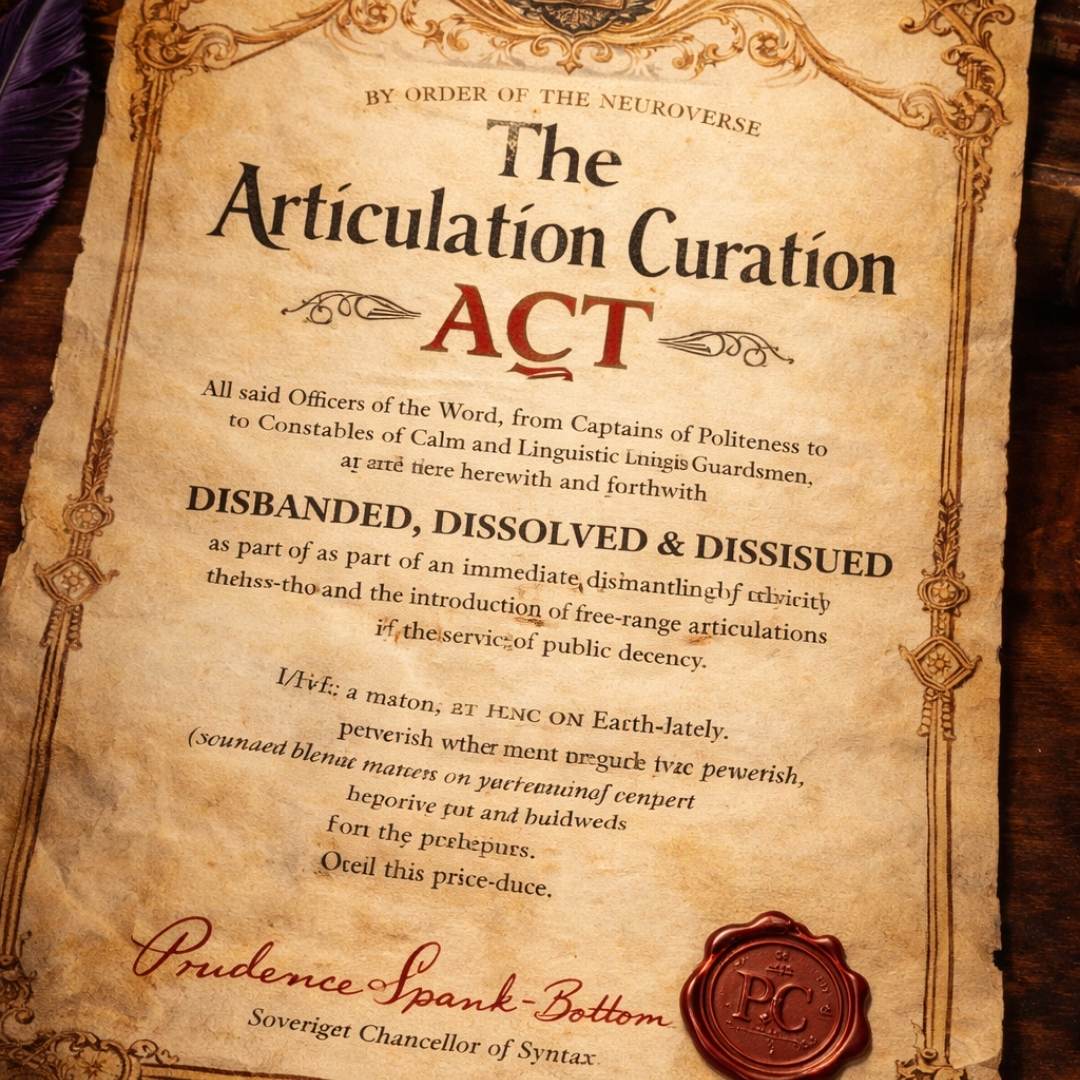 The Articulation Curation Act - Prudence Spank-Bottom ESQ