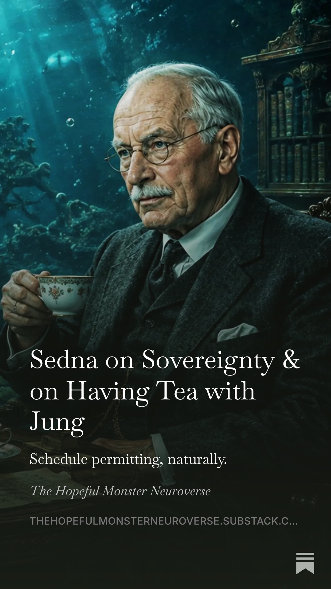 The ghost of Carl Jung taking tea in Sedna's Underworld